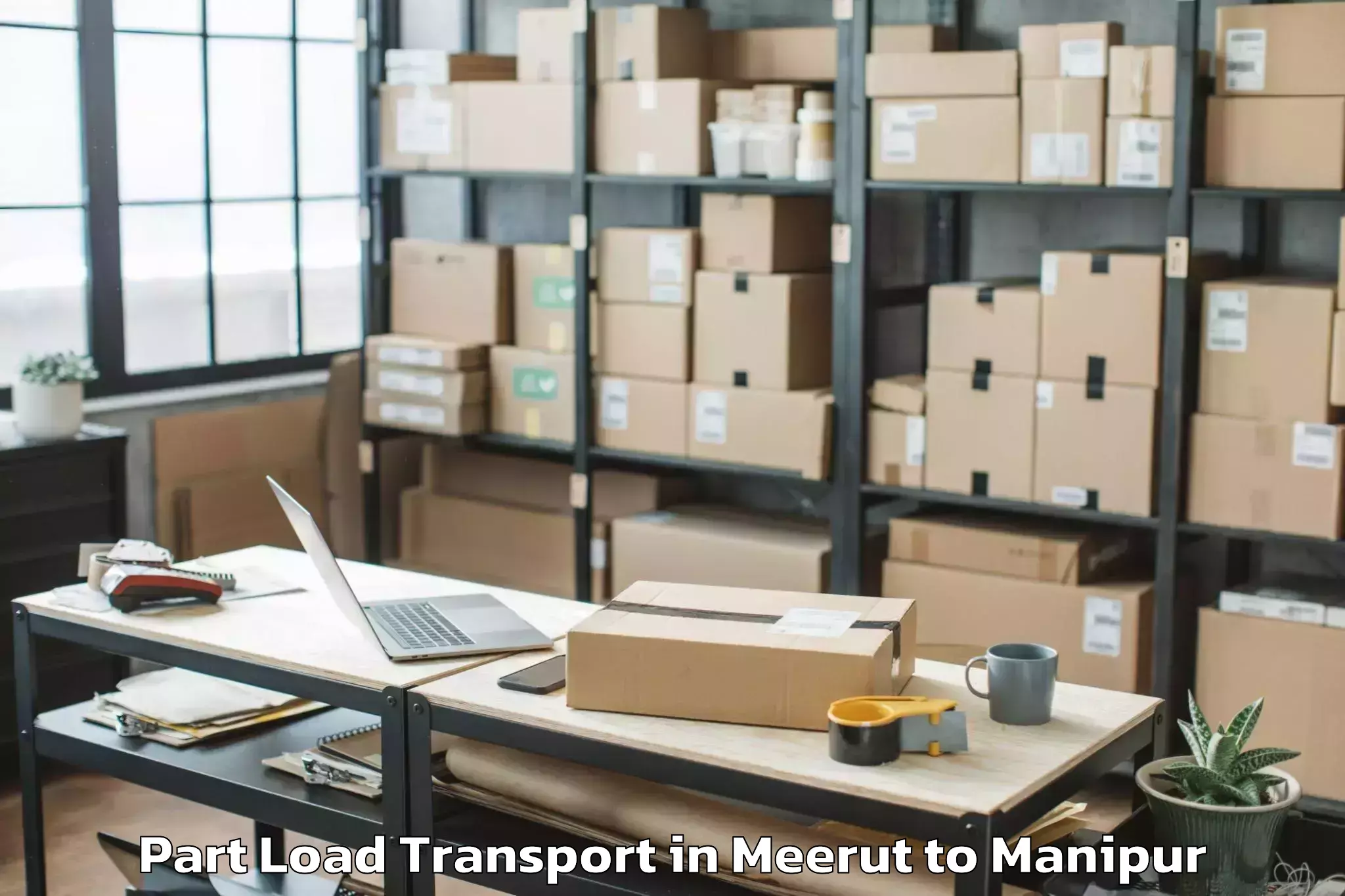 Easy Meerut to Lamshang Part Load Transport Booking